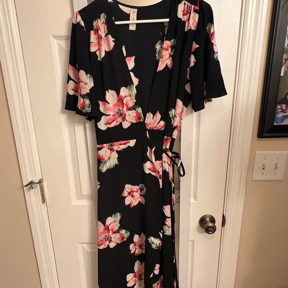 Allison Joy A-symmetrical wrap dress